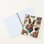 Carnet Illustration vintage Australian Cattle Dog (Intérieur)