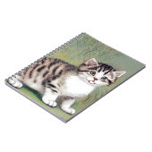 Carnet Illustration vintage de chaton rayé (Côté gauche)