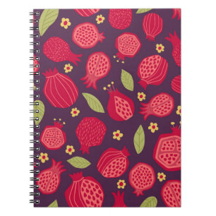 Carnet Illustration vintage de grenades juteuses avec le