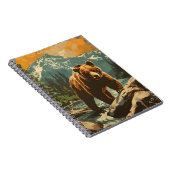 Carnet Illustration vintage de l'ours Brown (Côté Droit)