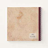 Carnet Illustration vintage des pêches Comp personnalisé (Dos)