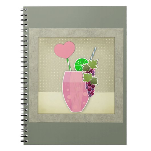 Carnet Illustration vintage, fruit (Devant)