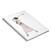 Carnet Illustration vintage golfeuse (Côté Droit)