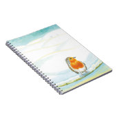 Carnet Illustration White Winter Landscape Avec Robin (Côté Droit)