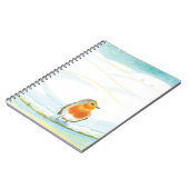 Carnet Illustration White Winter Landscape Avec Robin (Côté gauche)