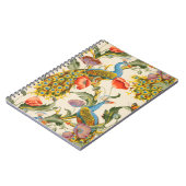 Carnet Illustrations de Peacock et de poppies vintages (Côté gauche)