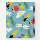 Carnet Illustrations des insectes de bogues rétro personn (Dos)