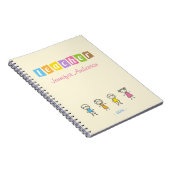 Carnet Illustrations mignonnes de crayon de professeur (Côté Droit)