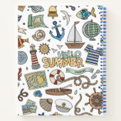 Carnet Illustrations Plage Côtière Amusante (Dos)