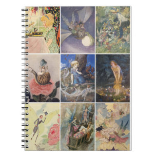 Carnet Illustrations vintages d'Art Fairy