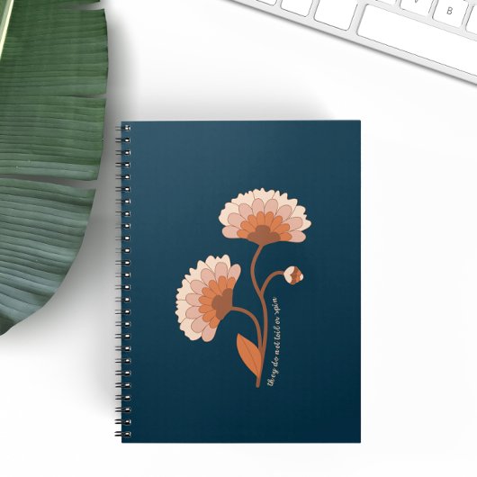 Carnet Ils ne Toil pas ou Spin Retro Floral Christian