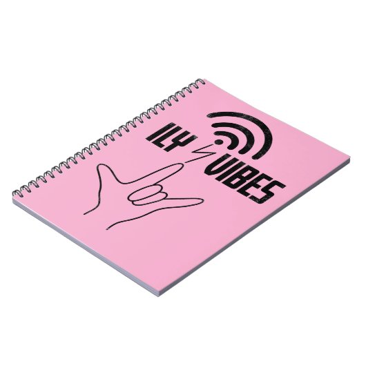 Carnet ILY Vibes - ASL Design  (Côté gauche)