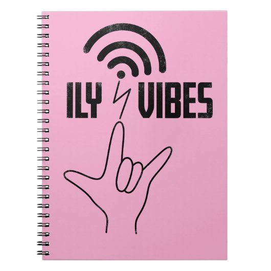 Carnet ILY Vibes - ASL Design  (Devant)