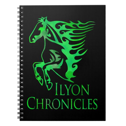 Carnet Ilyon Chronicles Green Horse Notebook (80 Pages) (Devant)