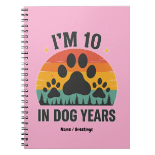 Carnet Im 10 in Chien Années 80 Ans Hommes Amusants Anniv