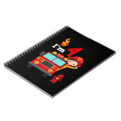 Carnet I'm 4th Birthday Boy Fire Engine Pick Toddler Fir (Côté gauche)