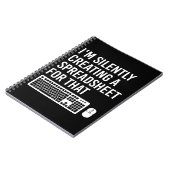 Carnet I'm Silently Creating A Spreadsheet Actuary Funny (Côté gauche)