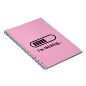 Carnet I'm Thinking... Loading Progress Bar Pink Minimali (Côté Droit)