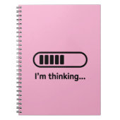 Carnet I'm Thinking... Loading Progress Bar Pink Minimali (Devant)