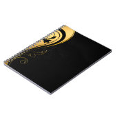 Carnet image Arrière - plan cadre or floral (Côté gauche)