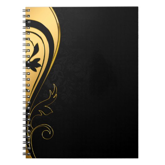 Carnet image Arrière - plan cadre or floral (Devant)