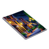 Carnet Image d'art Pixel d'une rue paisible de la ville à (Côté Droit)