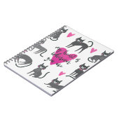 Carnet Image de chat mignon. Love lettering (Côté gauche)
