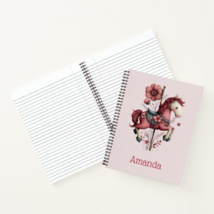 Carnet Image de cheval de carrousel fantaisiste