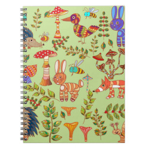 Carnet Image de la vie forestière. Flore et faune. Vinta