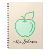 Carnet Image de pomme verte claire (Devant)