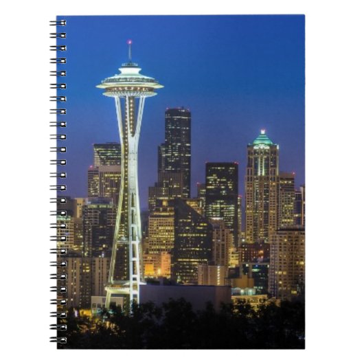 Carnet Image de Seattle Skyline le matin. (Devant)