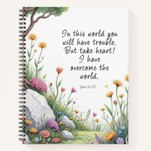 Carnet Image de verset biblique Jean 16:33 Affiche