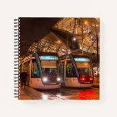 Carnet Image nocturne des tramways de Barcelone sous la p (Devant)