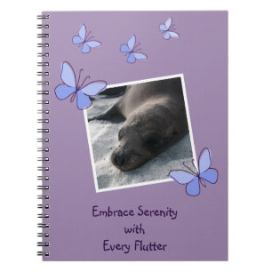 Carnet Image personnalisée Papillon Bleu Flutter Journali