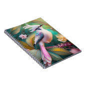 Carnet Imaginaire blanc crêpé à queue blanche Jay (Côté Droit)