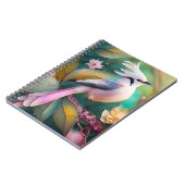 Carnet Imaginaire blanc crêpé à queue blanche Jay (Côté gauche)