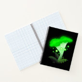Carnet Imaginaire Chanterelle Spirale de champignons vert (Intérieur)