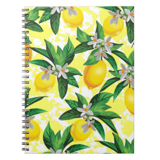 Carnet Imaginaire citron : Motif Floral Créatif