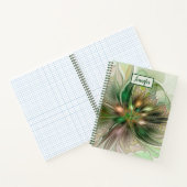 Carnet Imaginaire coloré Abstrait Fractal Art Flower Name (Intérieur)