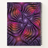 Carnet Imaginaire coloré Abstrait moderne violet fractal (Dos)