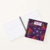 Carnet Imaginaire coloré Abstrait Violet Fractal Nom (Intérieur)