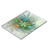 Carnet Imaginaire coloré Moderne Fleur Abstraite Fractale (Côté gauche)