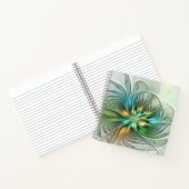 Carnet Imaginaire coloré Moderne Fleur Abstraite Fractale (Intérieur)