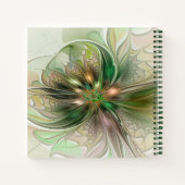 Carnet Imaginaire coloré Moderne Fleur Fractale Abstraite (Dos)