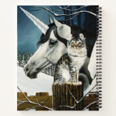 Carnet Imaginaire de chat de la licorne blanche (Dos)