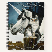 Carnet Imaginaire de chat de la licorne blanche (Devant)