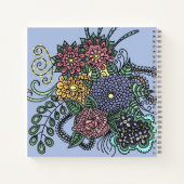 Carnet Imaginaire Doodle Flowers sur Purple Gratitude Jou (Dos)