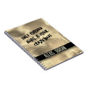 Carnet Imaginaire feuille d'or Graffiti noir et blanc (Côté Droit)