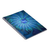 Carnet Imaginaire Fleur Bleue Motif, Art Fractal Abstrait (Côté Droit)