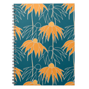 Carnet Imaginaire floral à la main dessinée sans couture